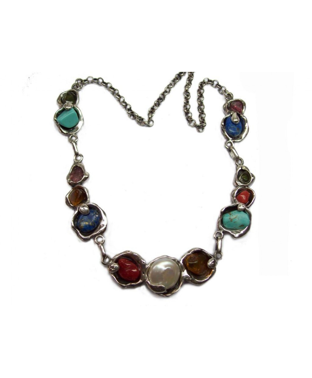 Collar de plata tuti-fruti de La Perionda Collar de plata tuti-fruti de La Perionda