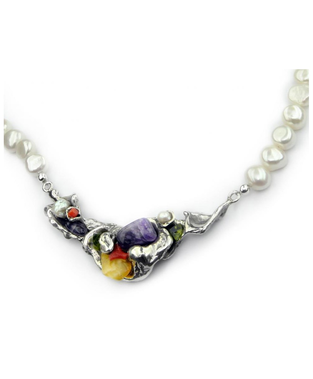 Collar de Plata de Ley y Perlas de La Perionda Collar de Plata de Ley y Perlas de La Perionda