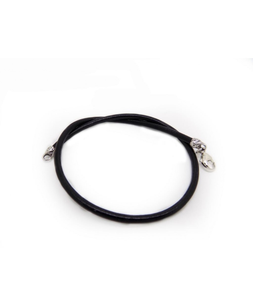 Cordón de Cuero Negro Liso de La Perionda Cordón de Cuero Negro Liso de La Perionda
