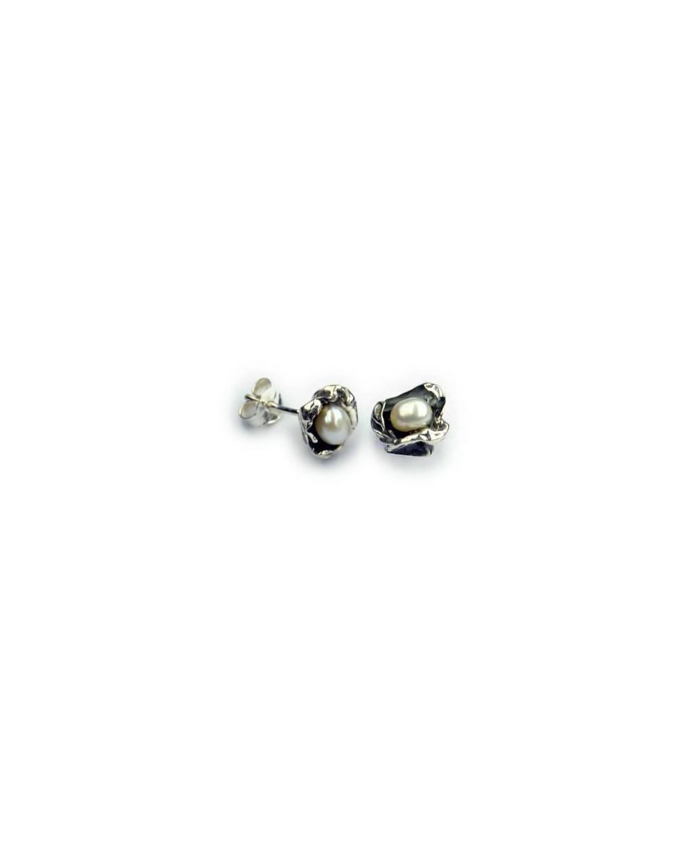 Pendientes Plata de Ley y Minerales Naturales Blanco de La Perionda Pendientes Plata de Ley y Minerales Naturales Blanco de La Perionda