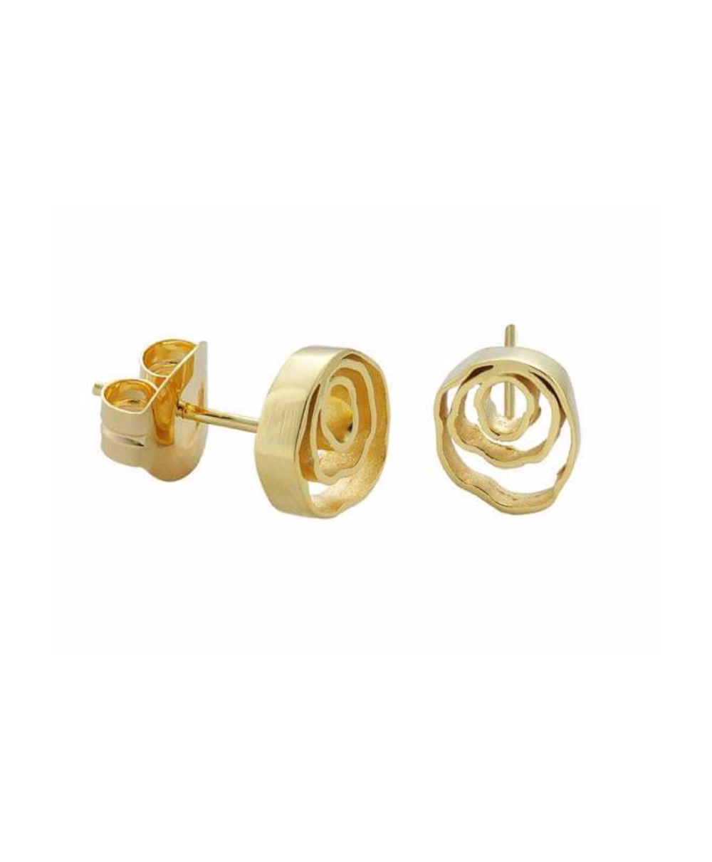 Pendientes Rosas en Plata Dorada de Duran Exquse Pendientes Rosas en Plata Dorada de Duran Exquse