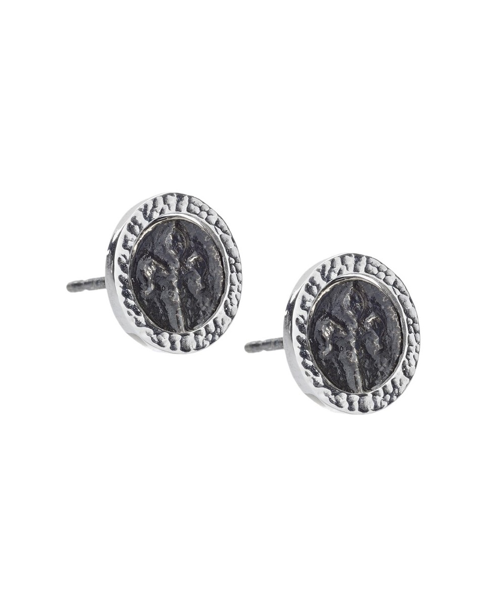 Pendientes Moneda Flor de Lys Plata de Duran Exquse Pendientes Moneda Flor de Lys Plata de Duran Exquse