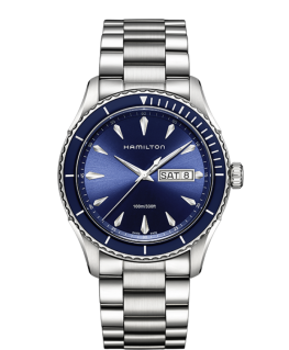 Reloj Hamilton Jazzmaster Seaview Day Date Quartz Azul
