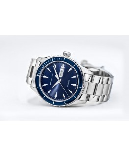 Reloj Hamilton Jazzmaster Seaview Day Date Quartz Azul