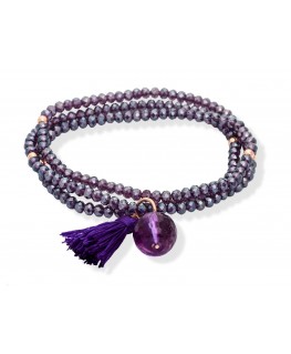 Pulsera Zen Malva en Plata Rosa de Marina García