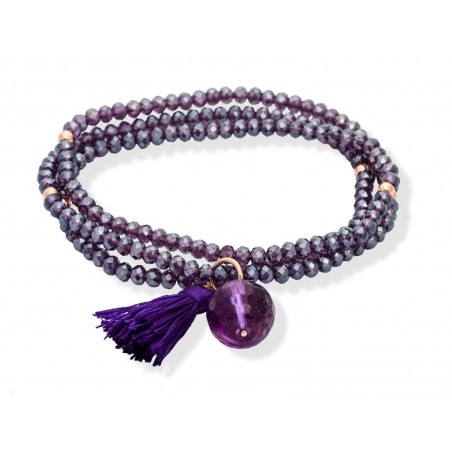 Pulsera Zen Malva en Plata Rosa de Marina García