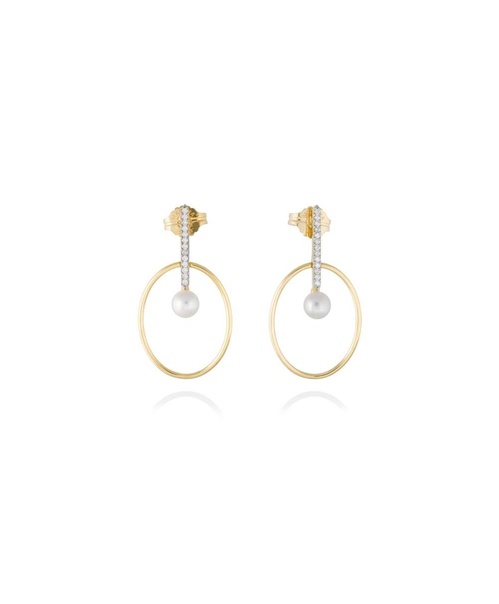 Pendientes Perle en Plata Dorada de Marina García Pendientes Perle en Plata Dorada de Marina García