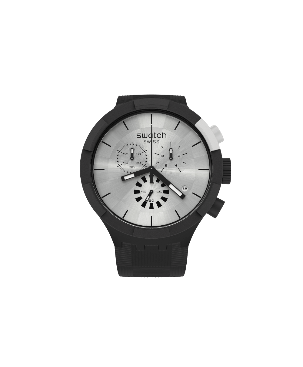 Reloj Swatch Chequered Silver SB02B404