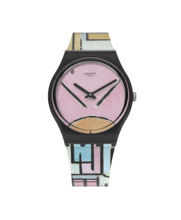 Reloj Swatch Moma Composión Óvalo con Color