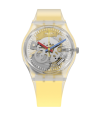 Reloj Swatch Clearly Yellow Striped GE291