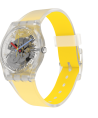 Reloj Swatch Clearly Yellow Striped GE291
