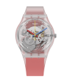 Reloj Swatch Clearly Red Striped GE292