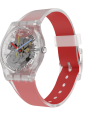 Reloj Swatch Clearly Red Striped GE292