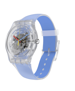 Reloj Swatch Clearly Blue Striped SUOK156