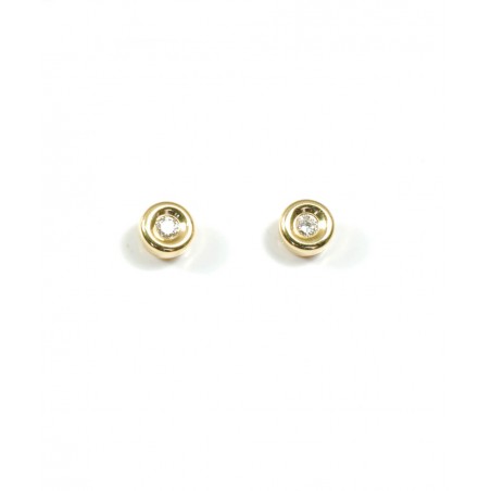 Pendientes Oro Amarillo con 2 Brillantes 516851-1