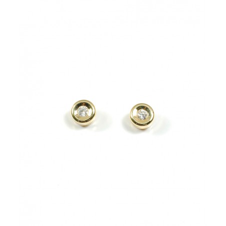 Pendientes Oro Amarillo con 2 Brillantes 516852-1