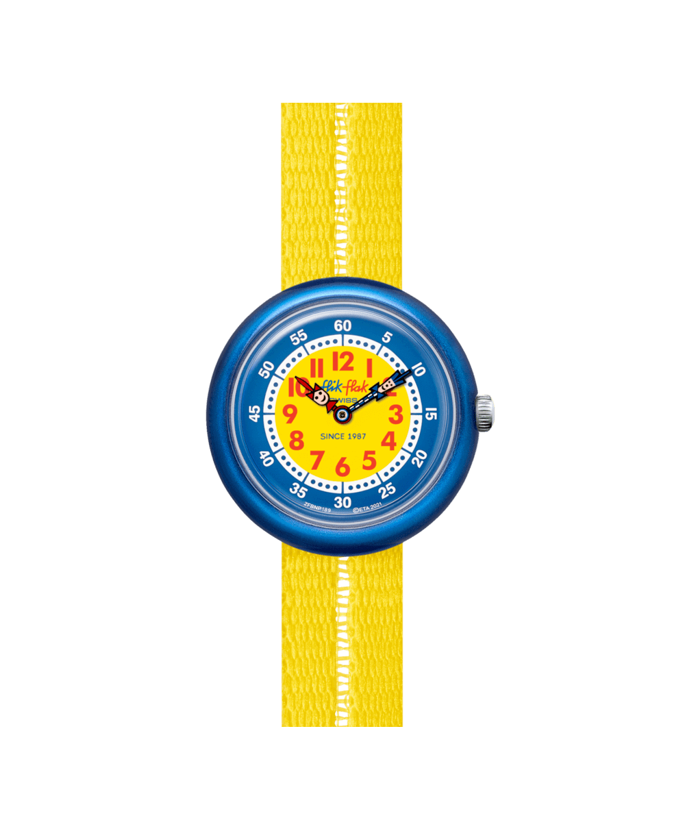 Reloj Flik Flak Retro Yellow FBNP189
