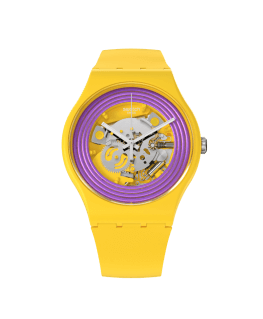 Reloj Swatch Purple Rings Yellow SO29J100