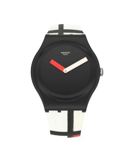 Reloj Swatch Red, blue and white by Piet Mondrain SUOZ344