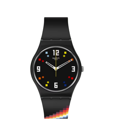 Reloj Swatch Black Carousel Squares SO28B705