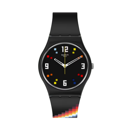 Reloj Swatch Black Carousel Squares SO28B705