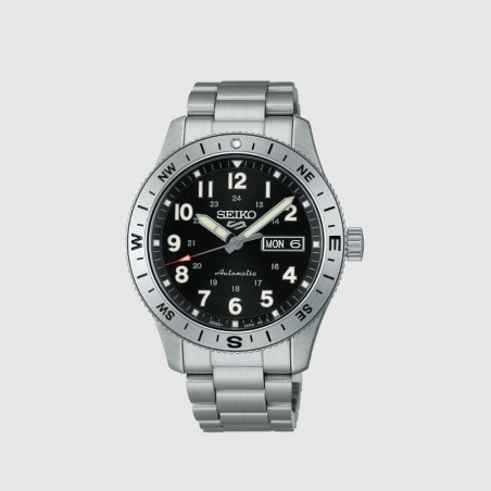 Reloj Seiko 5 Sports Field 41 mm Acero Esfera Negra HDB006K1