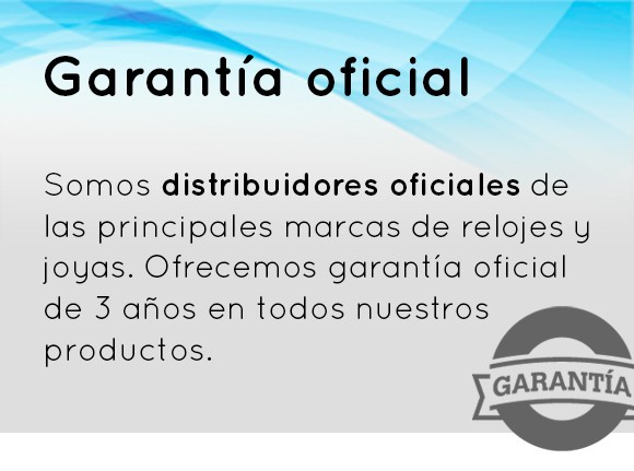 Garantía Oficial de 3 Años en Joyas, Relojes y Regalos